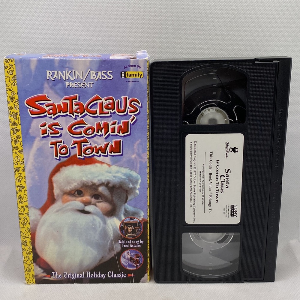 Santa Claus is Comin’ To Town VHS Fred Astaire Christmas Holiday Children’s